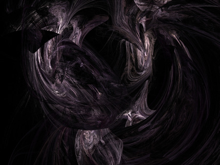 Digital Fractal on Blackの写真素材