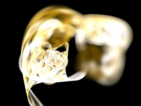 Digital Fractal on Blackの写真素材
