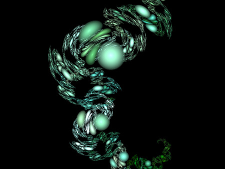 Digital Fractal on Blackの写真素材