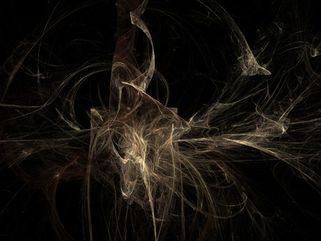 Digital Fractal on Blackの写真素材