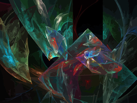 Vector Illustration of digital fractalのイラスト素材