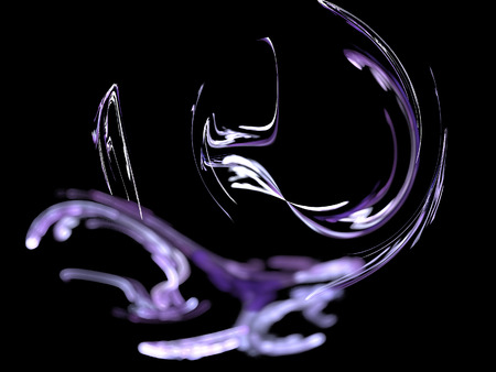 Digital Fractal on Blackの写真素材