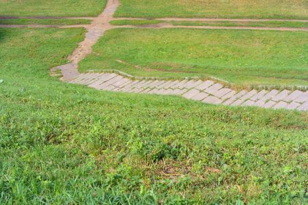 steps in parkの写真素材