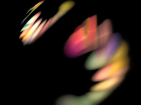 Digital Fractal on Blackの写真素材