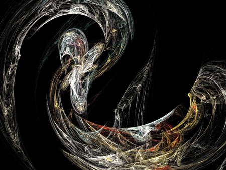 Digital Fractal on Blackの写真素材