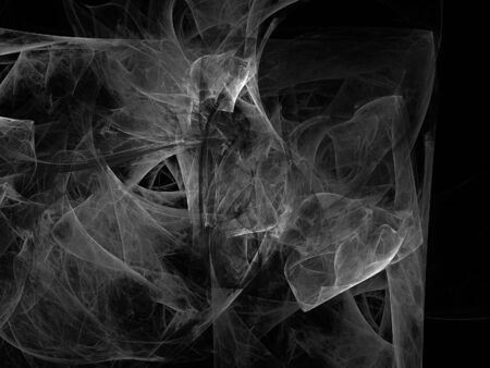 Digital Fractal on Blackの写真素材