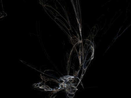 Digital Fractal on Blackの写真素材