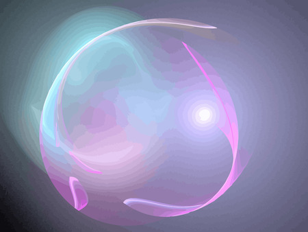 Digital Fractal on Black Colorのイラスト素材