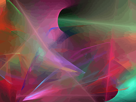 Digital Fractal on Black Colorのイラスト素材