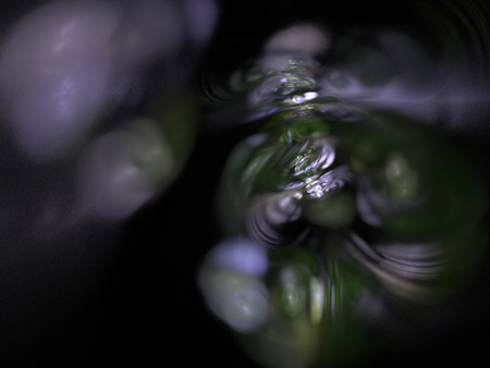 image of one Digital Fractal on Black Colorの写真素材