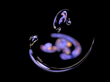 image of one Digital Fractal on Black Color