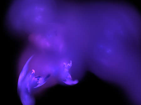 image of one Digital Fractal on Black Color