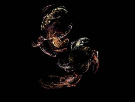 image of one Digital Fractal on Black Color