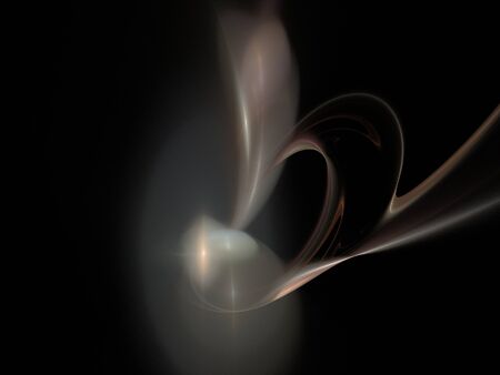 image of one Digital Fractal on Black Colorの写真素材