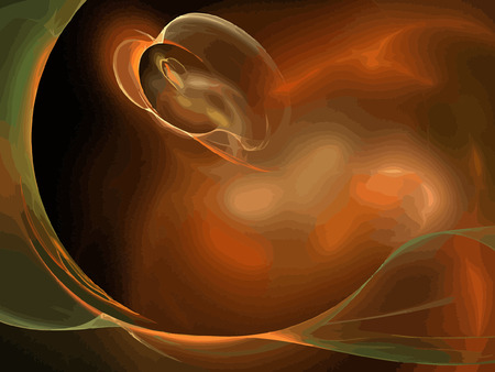 Digital fractal on black backgroundのイラスト素材