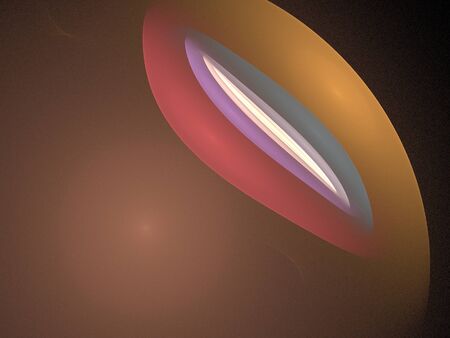 image of one Digital Fractal on Black Colorの写真素材