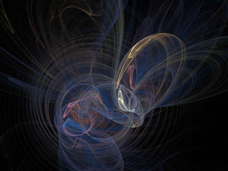 image of one Digital Fractal on Black Color