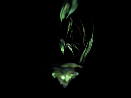 image of one Digital Fractal on Black Colorの写真素材