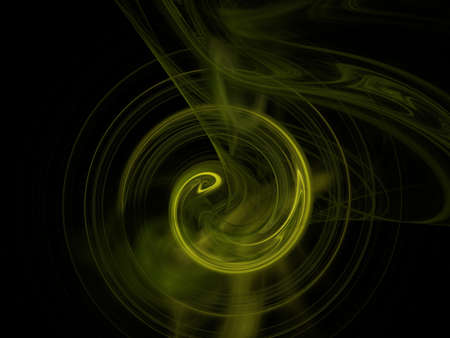 image of one Digital Fractal on Black Colorの写真素材