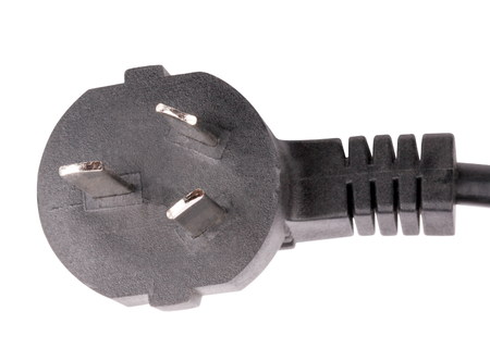 UK Outlet Plug with Cord Isolated