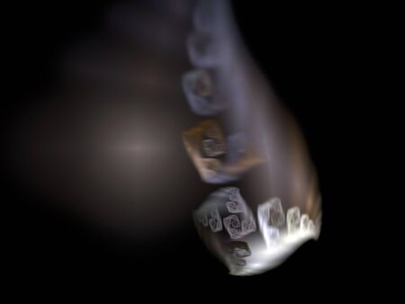 image of one Digital Fractal on Black Color