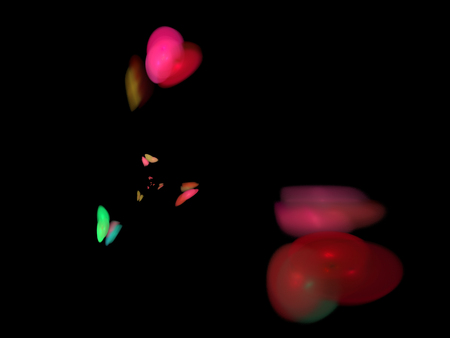 image of one Digital Fractal on Black Color