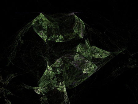 image of one Digital Fractal on Black Colorの写真素材
