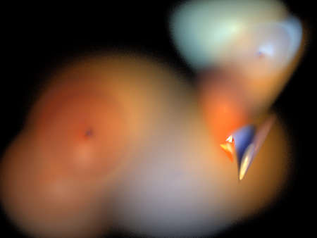 image of one Digital Fractal on Black Colorの写真素材