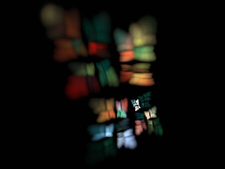 image of one Digital Fractal on Black Colorの写真素材