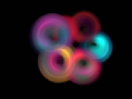 image of one Digital Fractal on Black Color