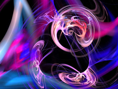 image of one Digital Fractal on Black Color