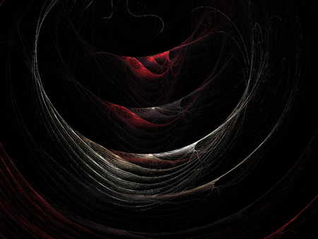 image of one Digital Fractal on Black Colorの写真素材