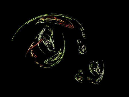 image of one Digital Fractal on Black Color