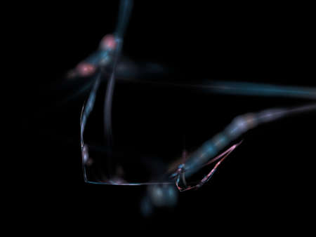image of one Digital Fractal on Black Color