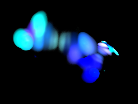 image of one Digital Fractal on Black Color