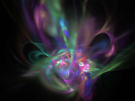 image of one Digital Fractal on Black Color