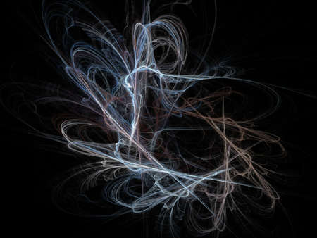 image of one Digital Fractal on Black Color