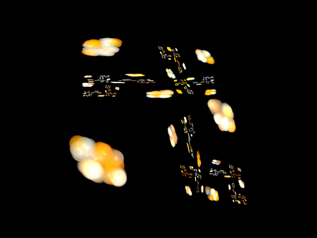image of one Digital Fractal on Black Color