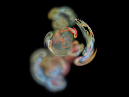 image of one Digital Fractal on Black Color