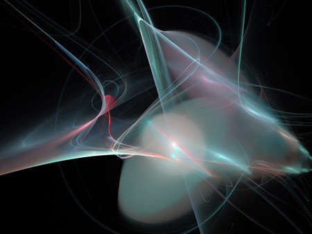 image of one Digital Fractal on Black Color