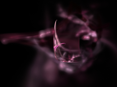 image of one Digital Fractal on Black Colorの写真素材