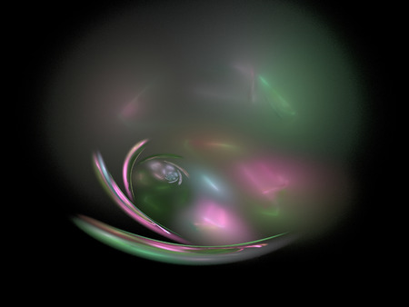 image of one Digital Fractal on Black Color