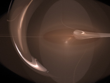 image of one Digital Fractal on Black Colorの写真素材