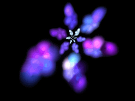 Digital Fractal on Black Colorのイラスト素材