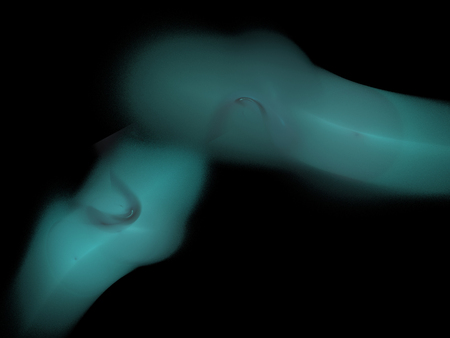 image of one Digital Fractal on Black Colorの写真素材