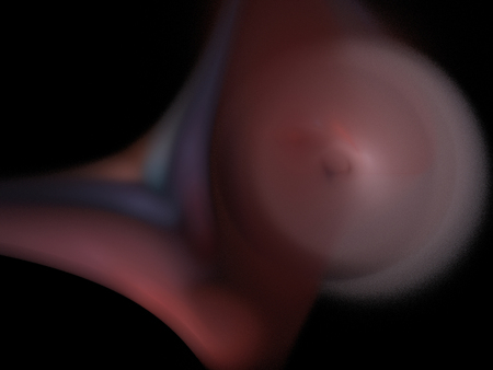 image of one Digital Fractal on Black Colorの写真素材