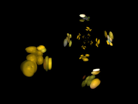 image of one Digital Fractal on Black Color