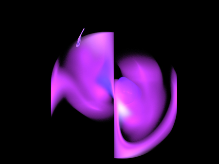 image of one Digital Fractal on Black Colorの写真素材