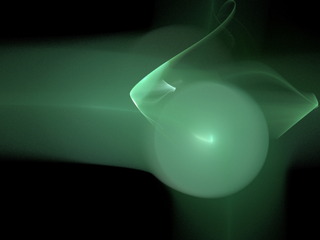 image of one Digital Fractal on Black Colorの写真素材