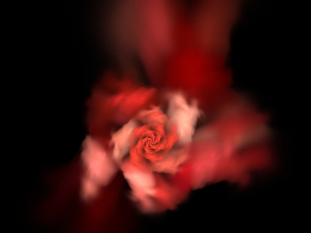 image of one Digital Fractal on Black Colorの写真素材